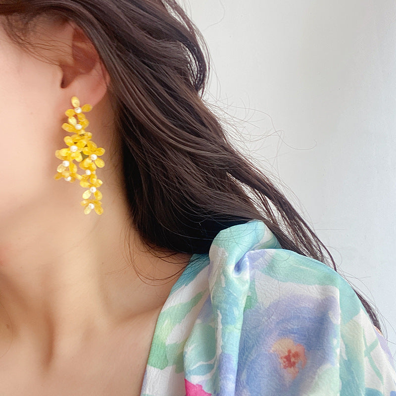Sweet Osmanthus flower earrings