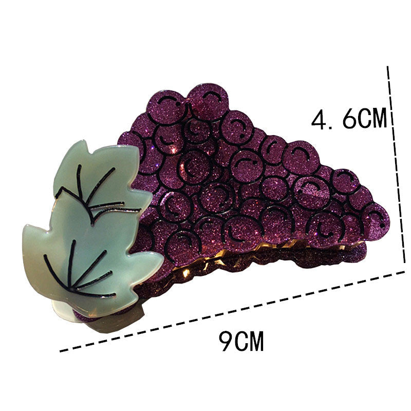 Purple grapes claw clip