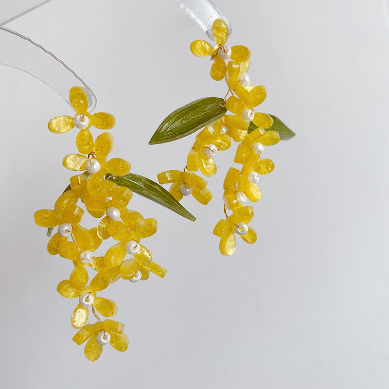 Sweet Osmanthus flower earrings