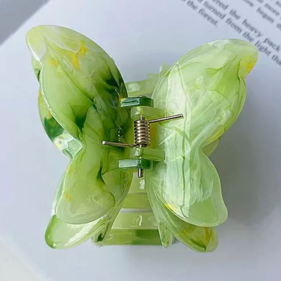 Butterfly Hair Claw Green