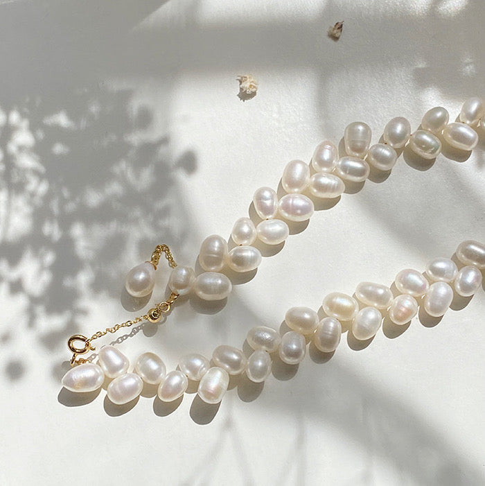 Handmade Ear of Wheat Pearl Necklaces