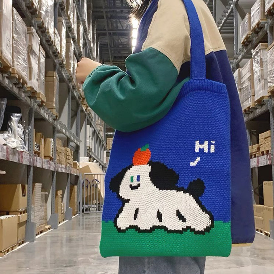 Artist Hi Dog Contrasting Blue & Green Bag