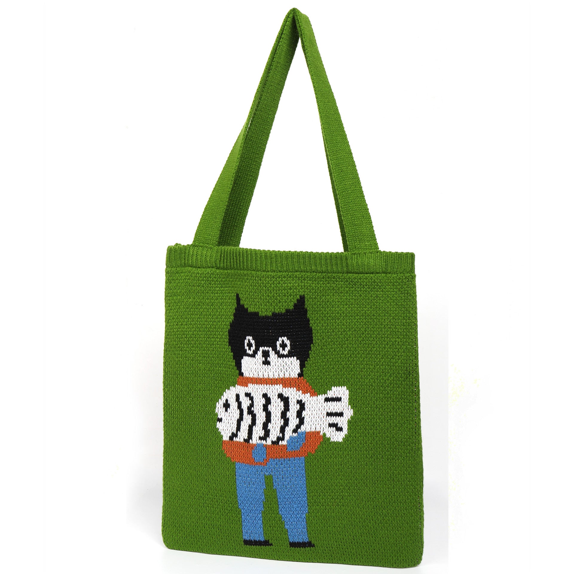 Artist Fish&Cat Green Bag