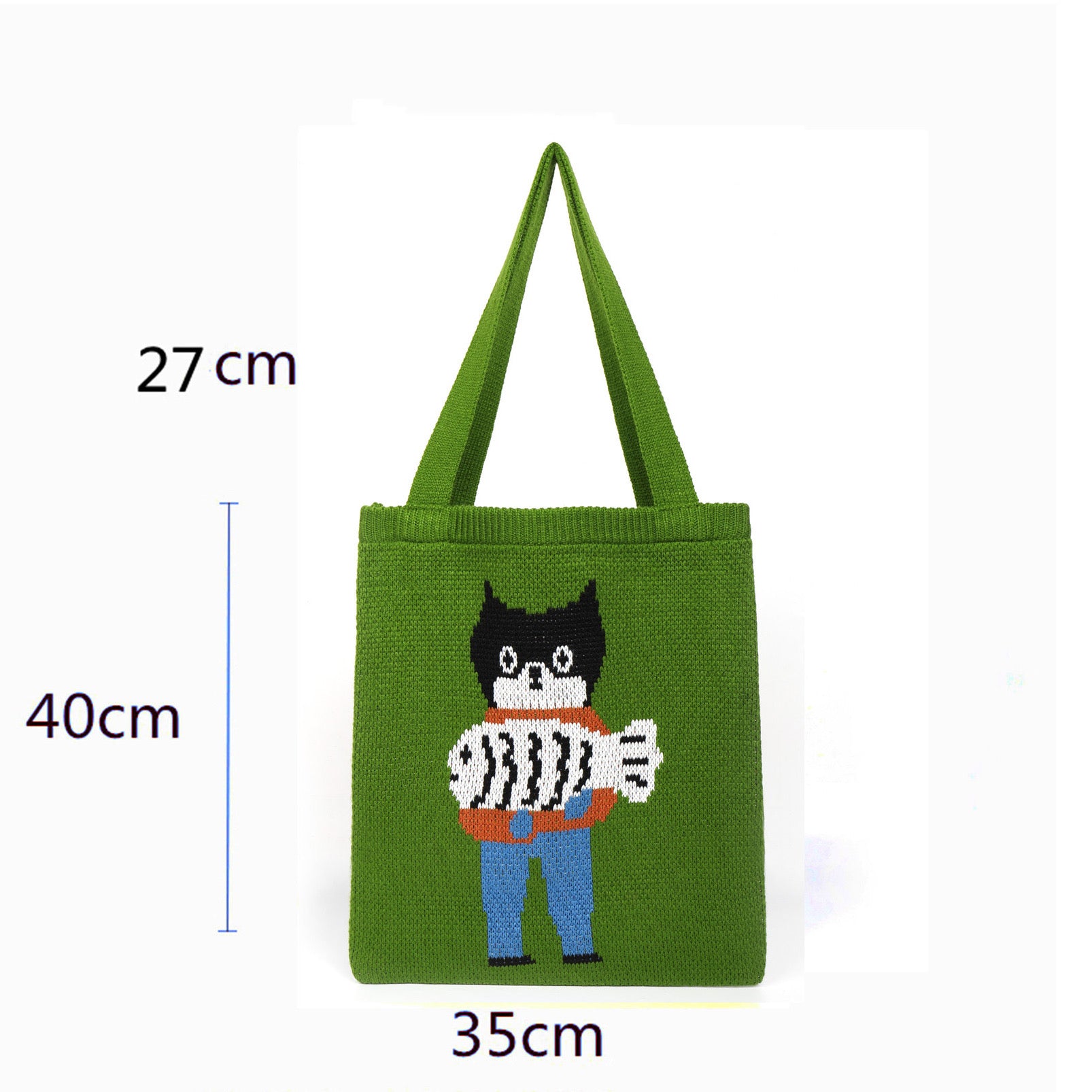 Artist Fish&Cat Green Bag