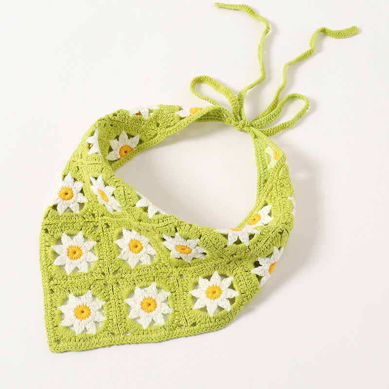 daisy head scarf with yellow