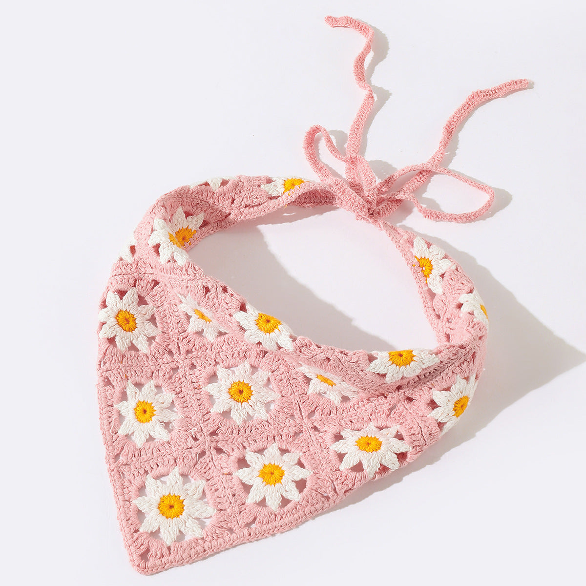 daisy head scarf with yellow