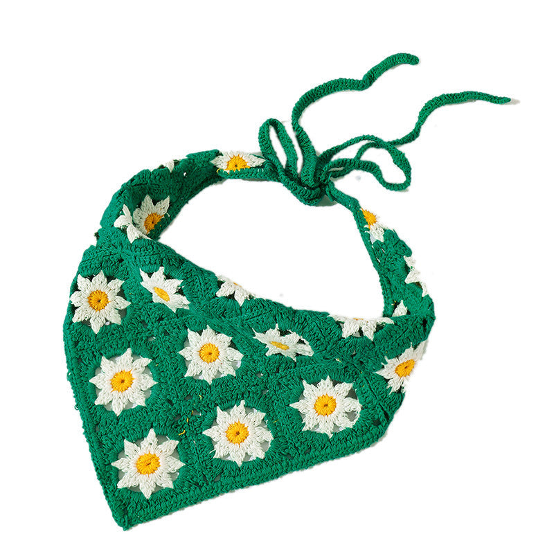 daisy head scarf with yellow